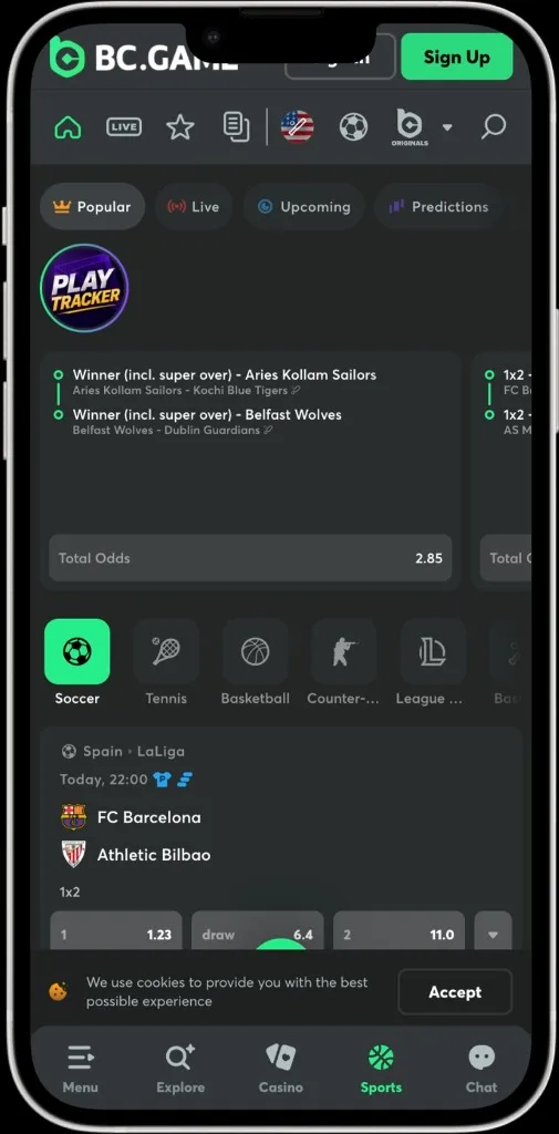 BC Game app – Sports betting